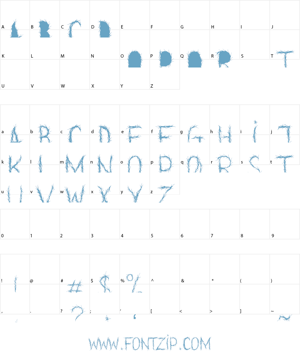 Grey World Demo Font Character